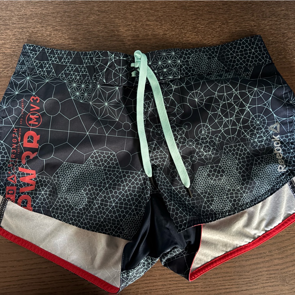 Reebok Geometric blue and Red Shorts
